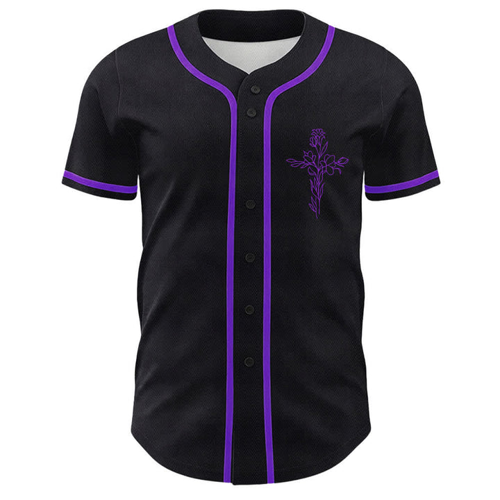 Christianartworkshop Faith Over Fear Lamb Skull Cross Christian Unisex Baseball Jersey - image 26