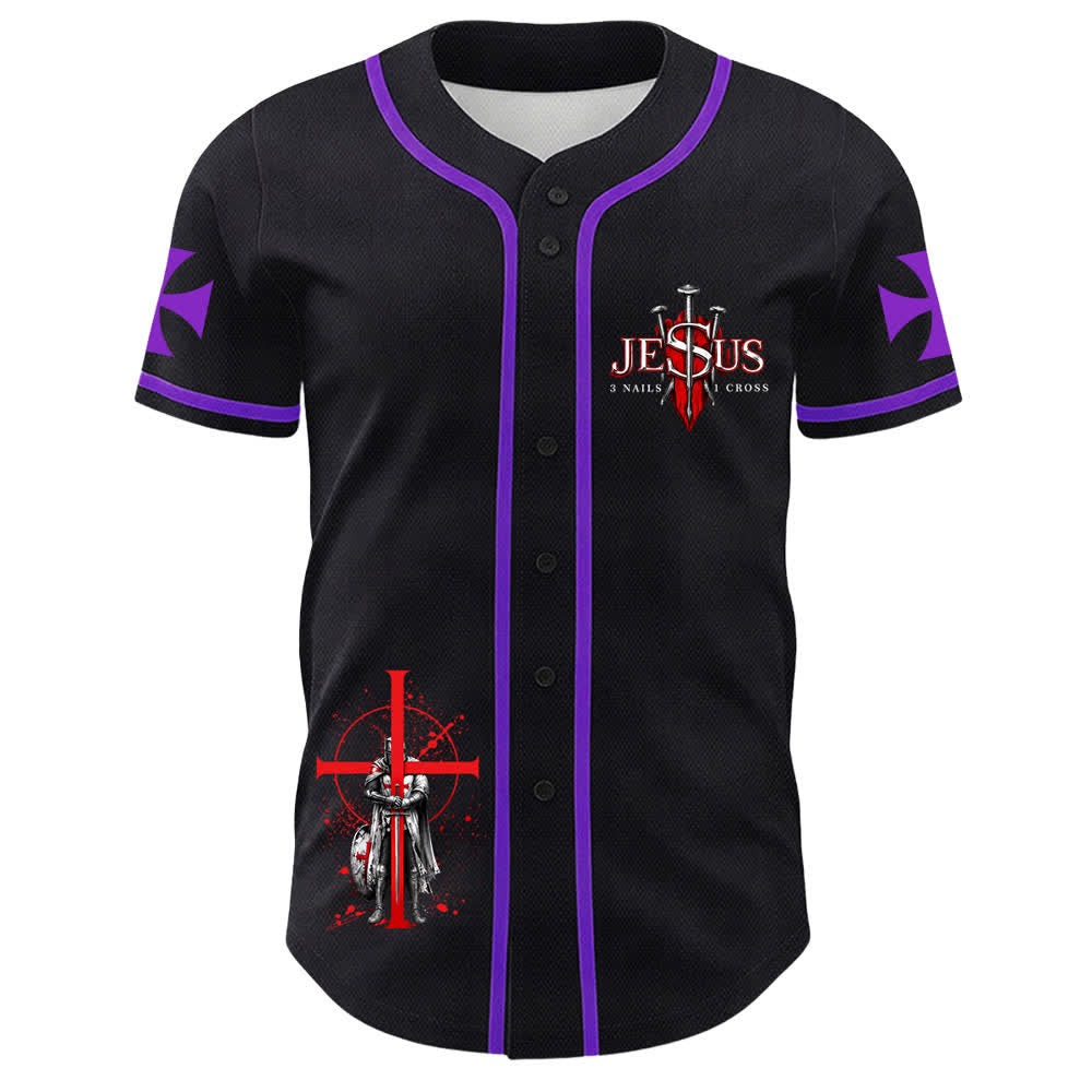 Christianartworkshop Powered By God Warrior Angel Knight Cross Christian Baseball Jersey - image 26