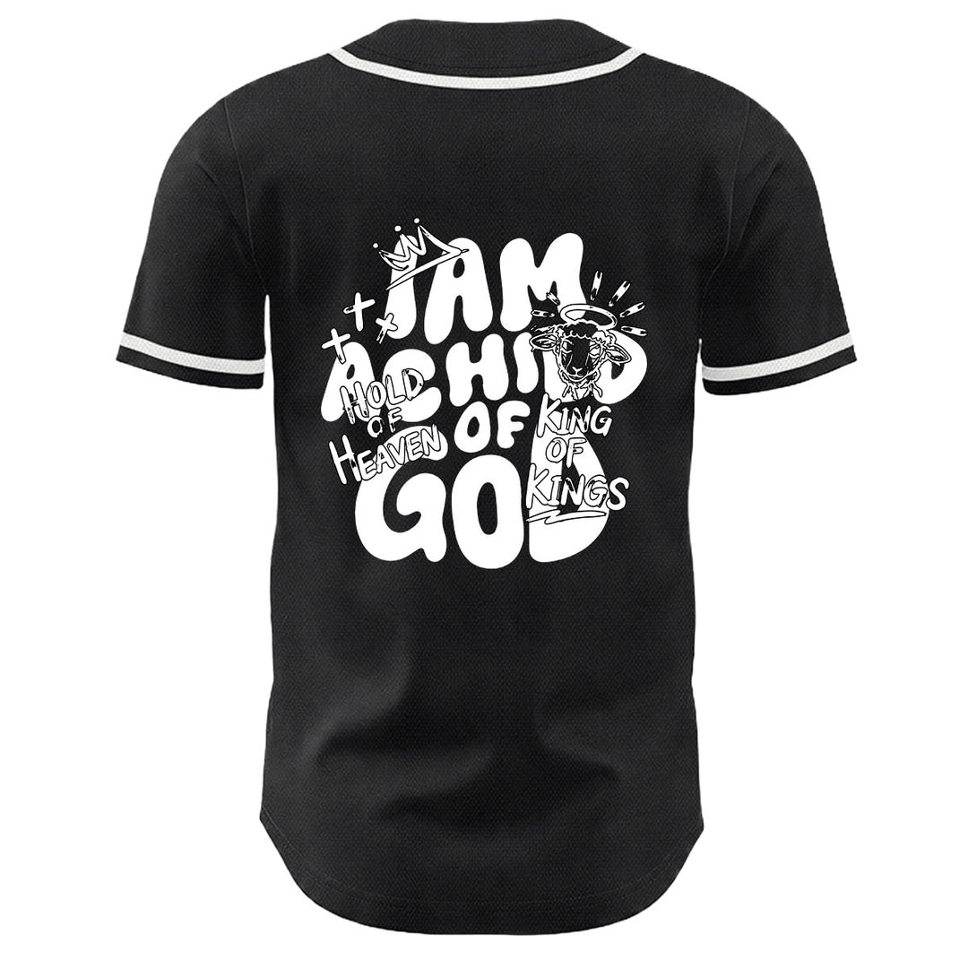 Christianartworkshop I Am A Child Of God Lamb Crown Graphic Unisex Baseball Jersey - image 10