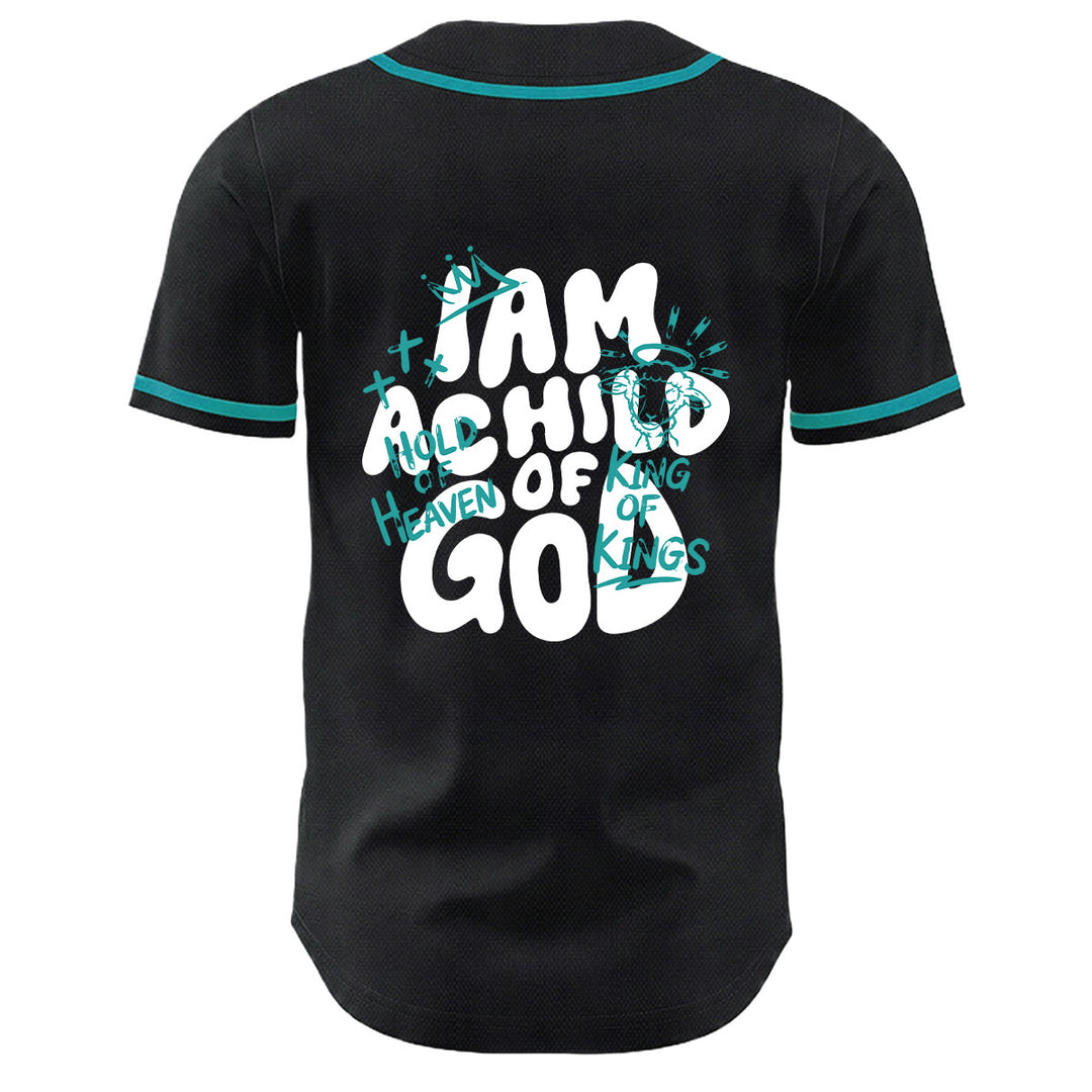 Christianartworkshop I Am A Child Of God Lamb Crown Graphic Unisex Baseball Jersey - image 25