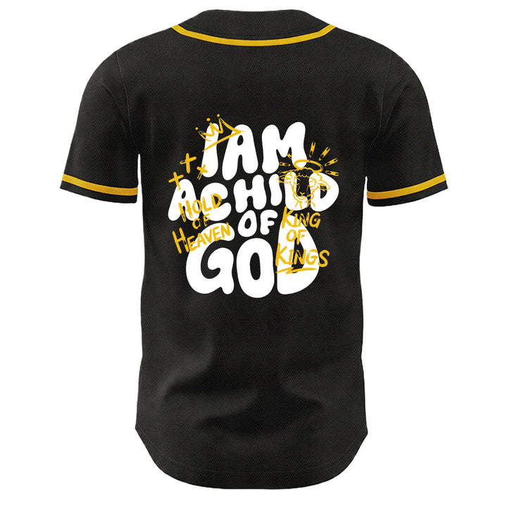 Christianartworkshop I Am A Child Of God Lamb Crown Graphic Unisex Baseball Jersey - image 1
