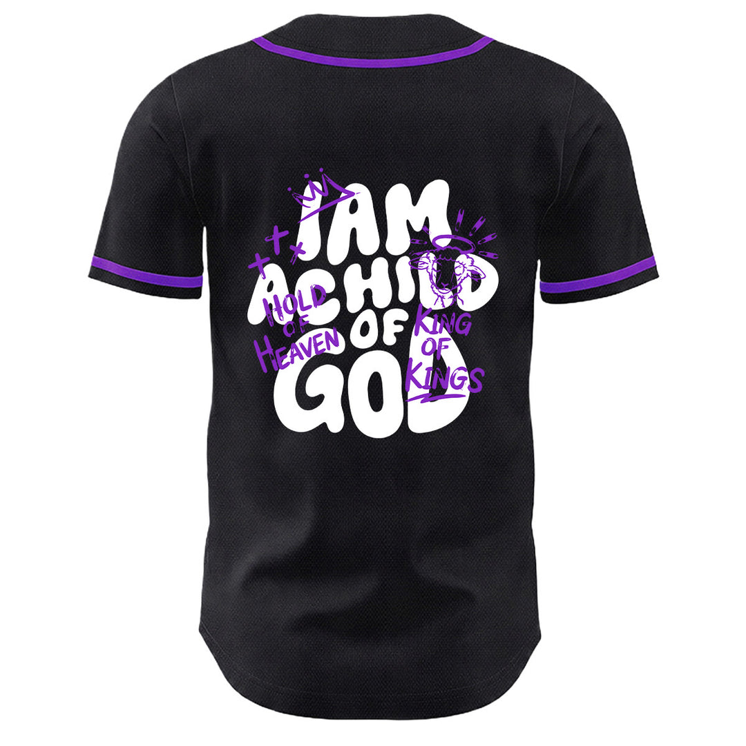 Christianartworkshop I Am A Child Of God Lamb Crown Graphic Unisex Baseball Jersey - image 4