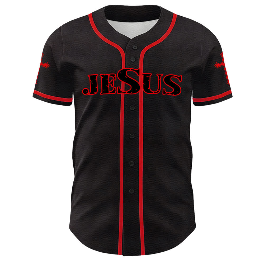 Christianartworkshop Jesus Virgin Mary Crucifix Cross Christian Unisex Baseball Jersey - image 50