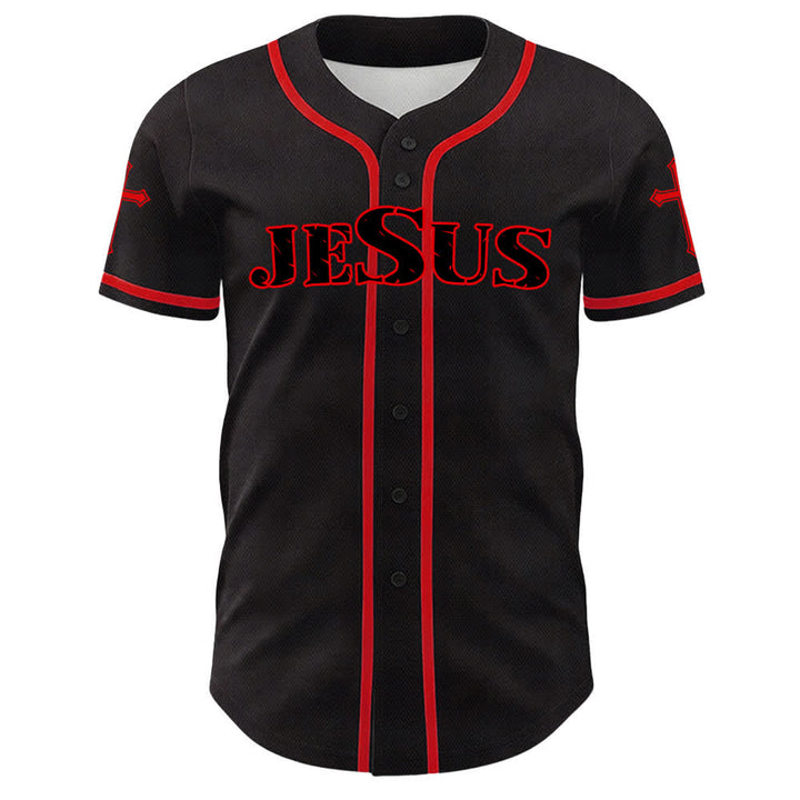 Christianartworkshop Jesus Virgin Mary Crucifix Cross Christian Unisex Baseball Jersey - image 50