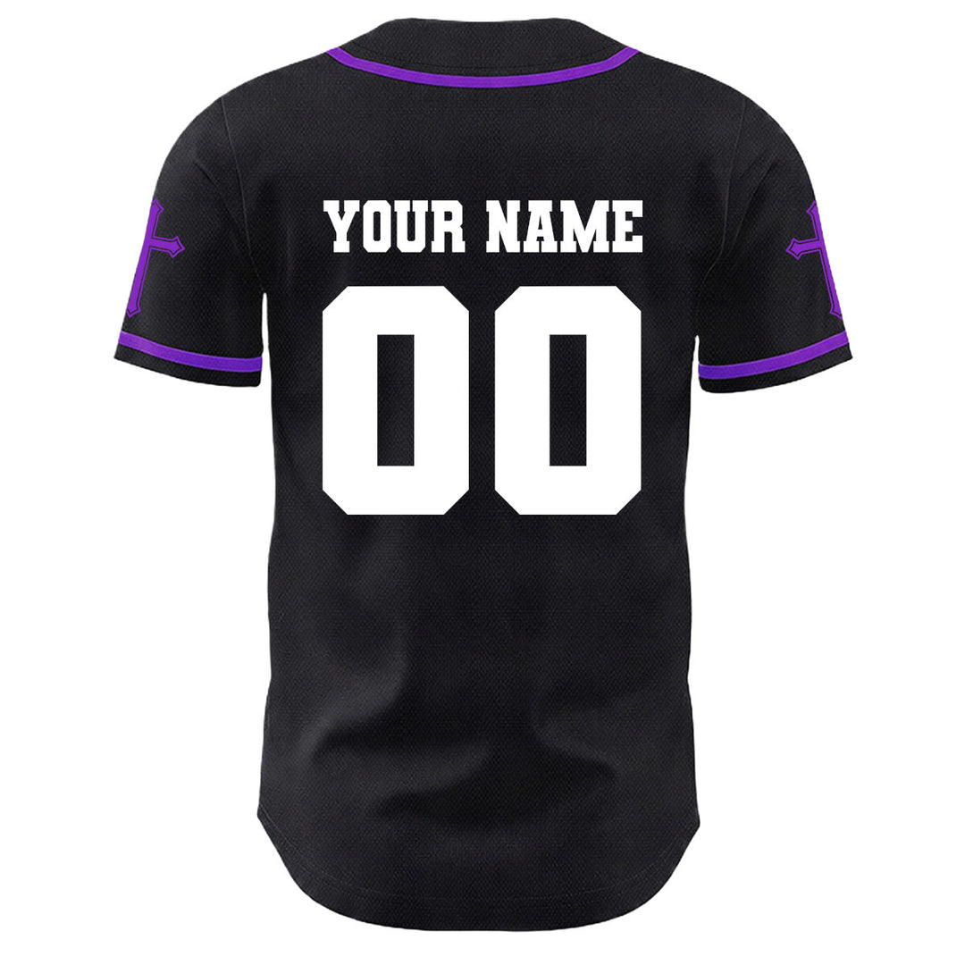 Christianartworkshop Jesus Crucifixion Custom Name Number Cross Sleeve Unisex Baseball Jersey - image 30