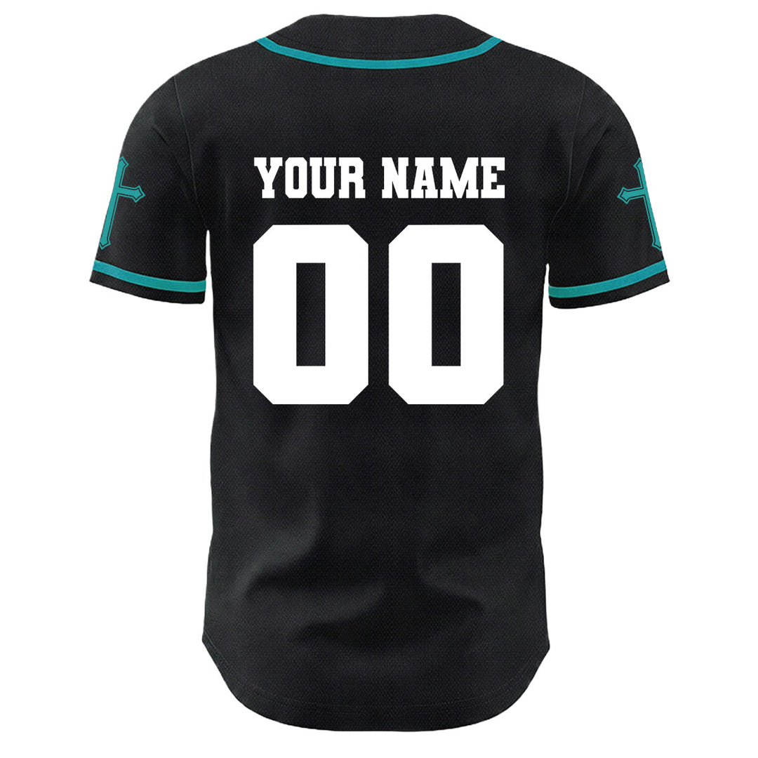 Christianartworkshop Jesus Crucifixion Custom Name Number Cross Sleeve Unisex Baseball Jersey - image 34