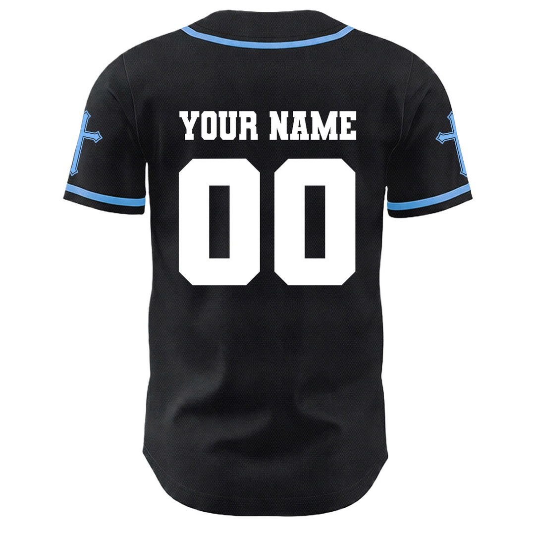Christianartworkshop Jesus Crucifixion Custom Name Number Cross Sleeve Unisex Baseball Jersey - image 14