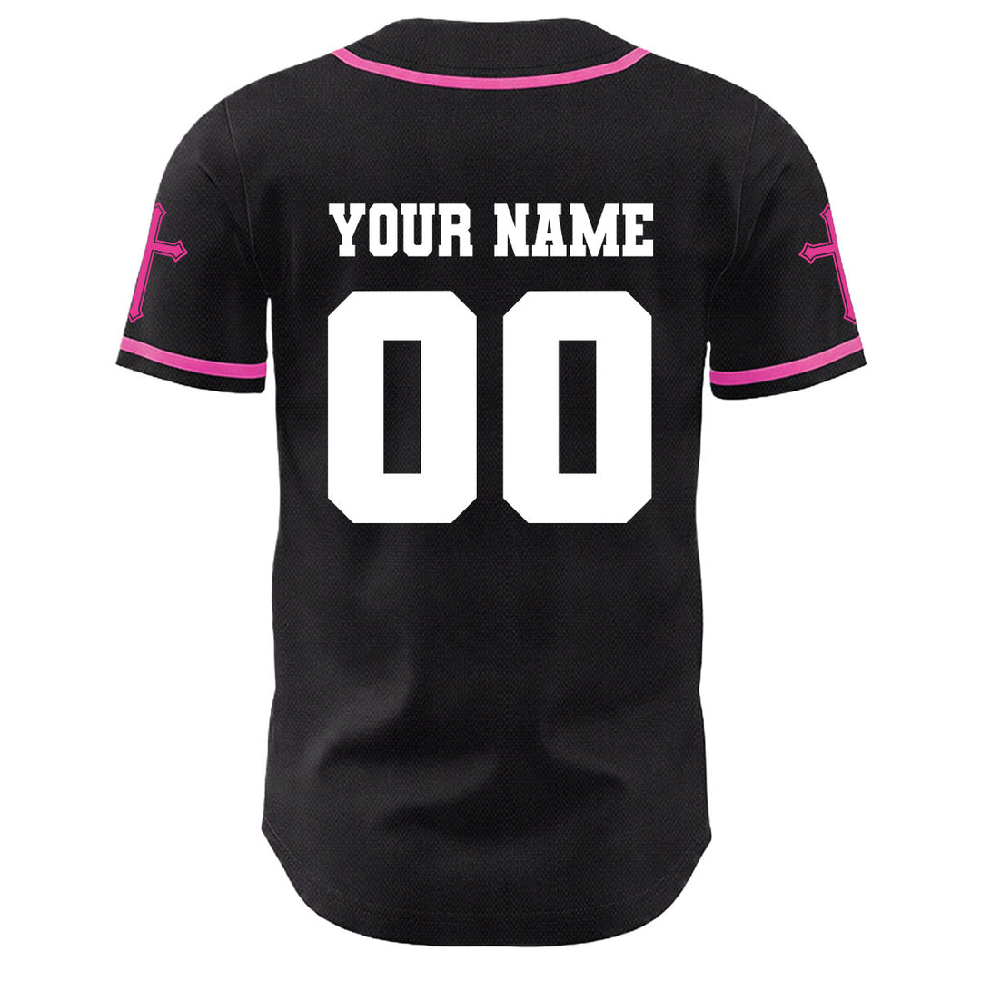 Christianartworkshop Jesus Crucifixion Custom Name Number Cross Sleeve Unisex Baseball Jersey - image 18