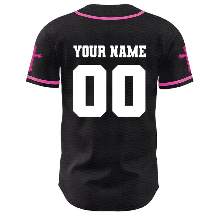 Christianartworkshop Jesus Crucifixion Custom Name Number Cross Sleeve Unisex Baseball Jersey - image 18