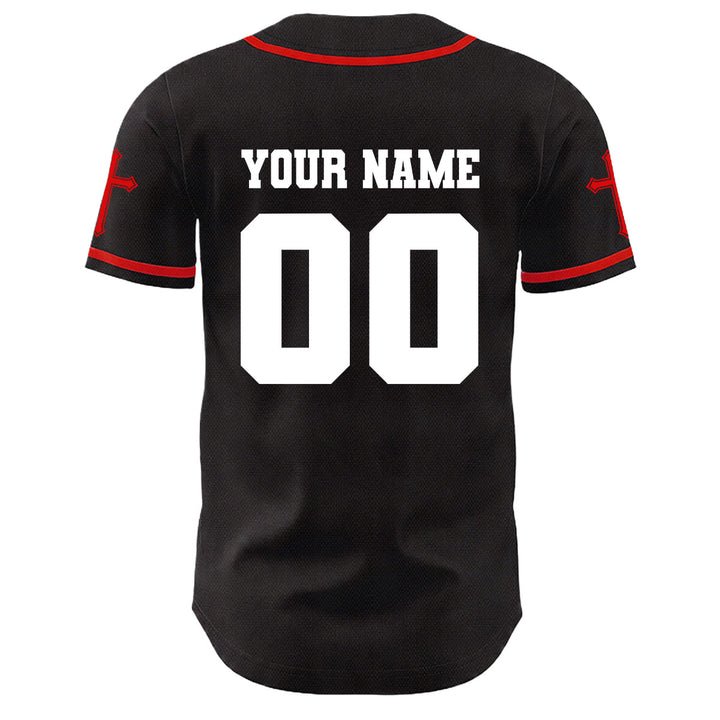 Christianartworkshop Jesus Crucifixion Custom Name Number Cross Sleeve Unisex Baseball Jersey - image 22