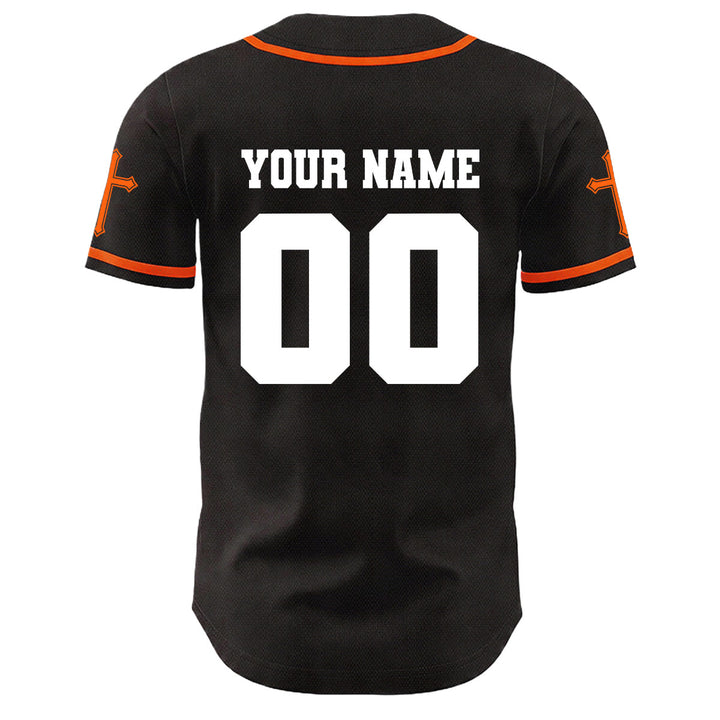 Christianartworkshop Jesus Crucifixion Custom Name Number Cross Sleeve Unisex Baseball Jersey - image 26