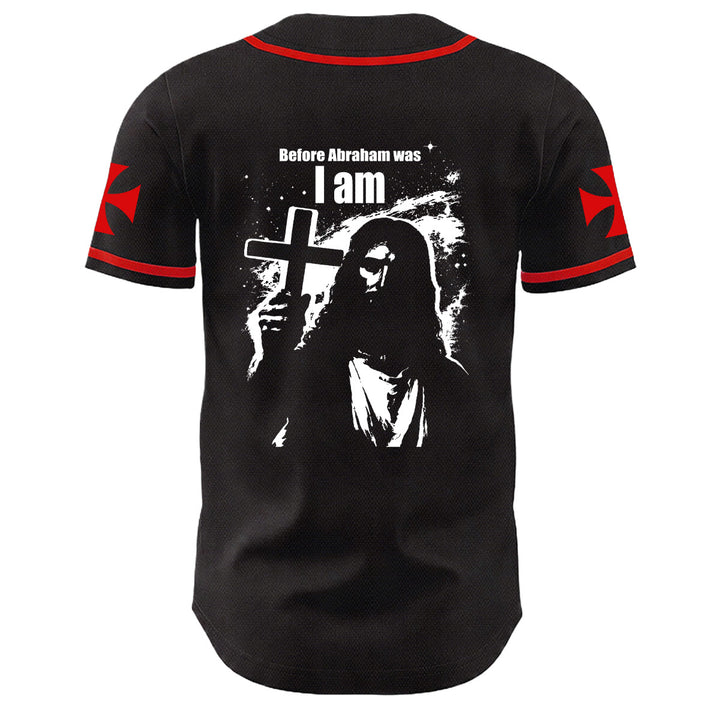 Christianartworkshop Before Abraham Was I Am Jesus Cross Nail Graphic Unisex Baseball Jersey - image 16