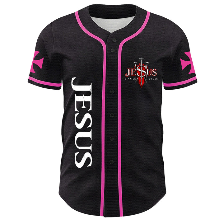 Christianartworkshop Before Abraham Was I Am Jesus Cross Nail Graphic Unisex Baseball Jersey - image 14