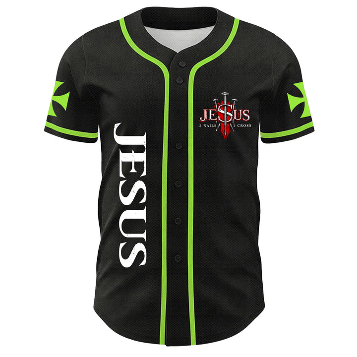 Christianartworkshop Before Abraham Was I Am Jesus Cross Nail Graphic Unisex Baseball Jersey - image 20