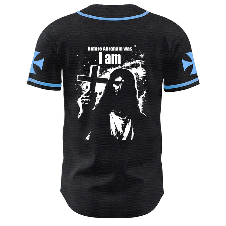 Christianartworkshop Before Abraham Was I Am Jesus Cross Nail Graphic Unisex Baseball Jersey - image 10