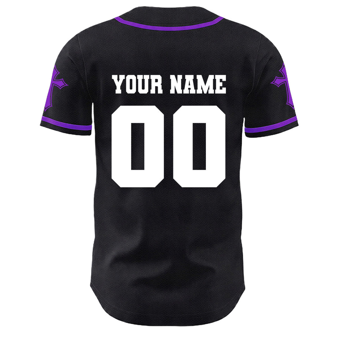 Christianartworkshop Crown Of Thorns Jesus Custom Name Number Cross Sleeve Unisex Baseball Jersey - image 31