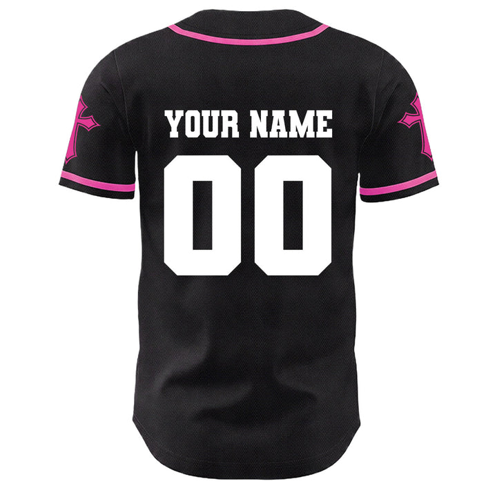 Christianartworkshop Crown Of Thorns Jesus Custom Name Number Cross Sleeve Unisex Baseball Jersey - image 18