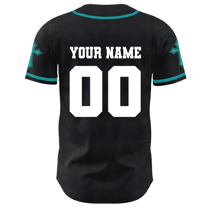 Christianartworkshop Crown Of Thorns Jesus Custom Name Number Cross Sleeve Unisex Baseball Jersey - image 34