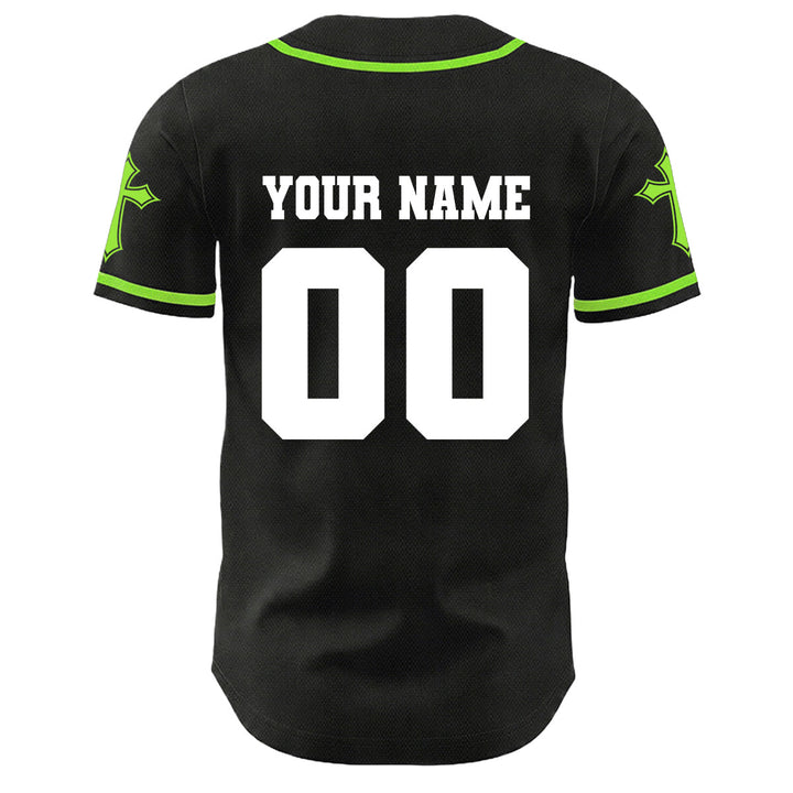 Christianartworkshop Crown Of Thorns Jesus Custom Name Number Cross Sleeve Unisex Baseball Jersey - image 26
