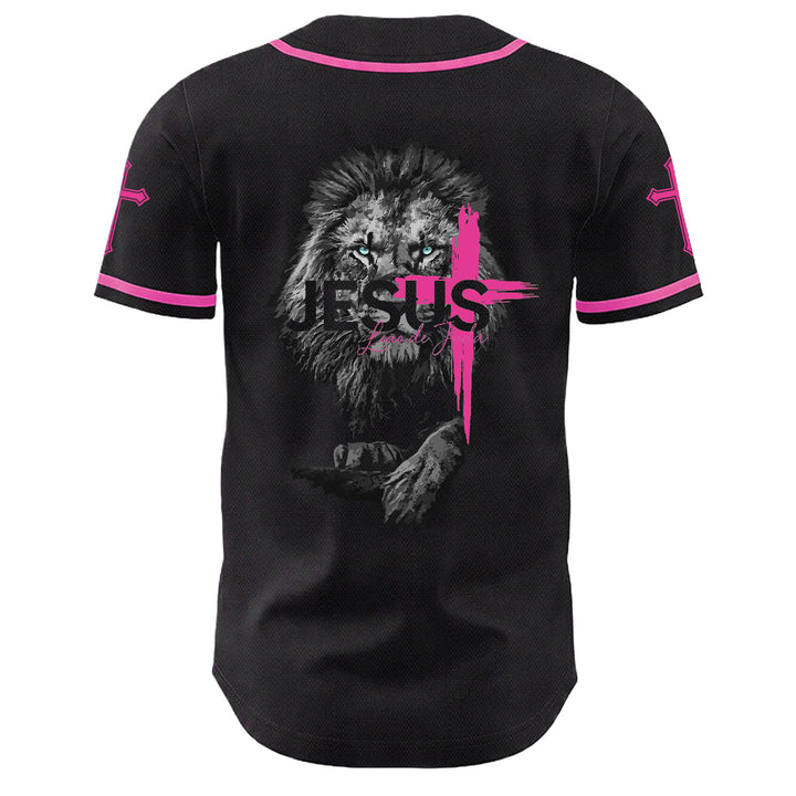 Christianartworkshop Lion Of Judah Jesus Cross Graphic Unisex Baseball Jersey - image 4