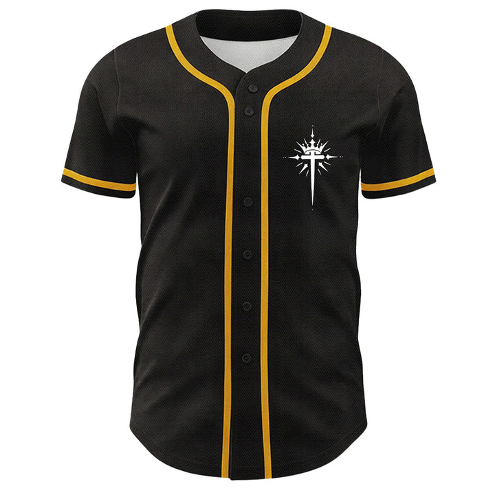 Christianartworkshop Yeshua Crown Of Thorns Cross Angel Wings Unisex Baseball Jersey - image 5
