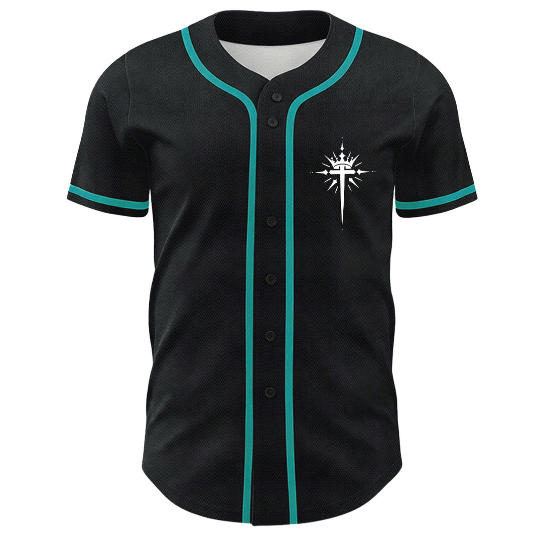 Christianartworkshop Yeshua Crown Of Thorns Cross Angel Wings Unisex Baseball Jersey - image 26