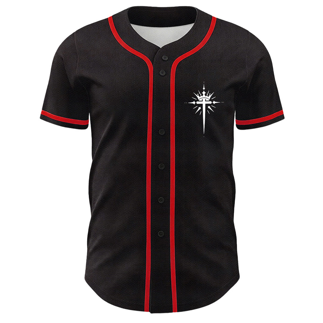 Christianartworkshop Yeshua Crown Of Thorns Cross Angel Wings Unisex Baseball Jersey - image 14