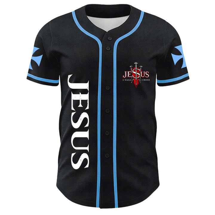 Christianartworkshop Jesus Lion Of Judah Torn Scratch 3 Nails Cross Unisex Baseball Jersey - image 8