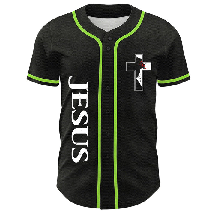 Christian Virgin Mary Jesus Crucifix Cross Graphic Baseball Jersey - image 23