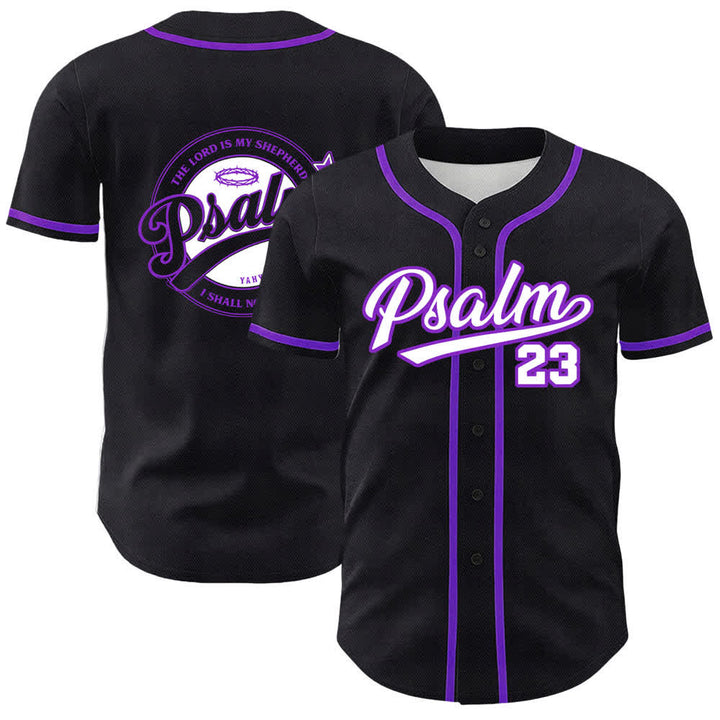 Christianartworkshop Psalm 23 The Lord Is My Shepherd Unisex Baseball Jersey - Purple - 5XL - image 21