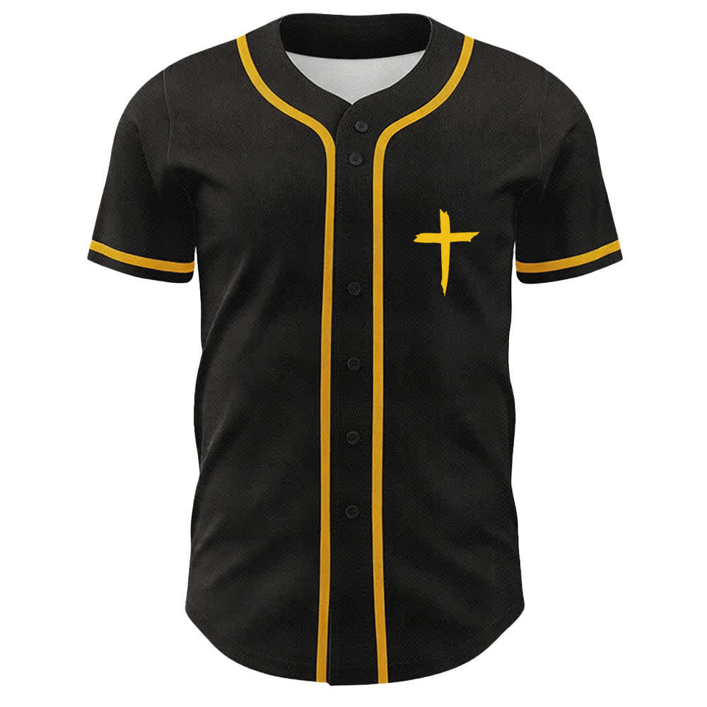 Christianartworkshop GOAT God Over All Things Simple Cross Unisex Baseball Jersey - image 2