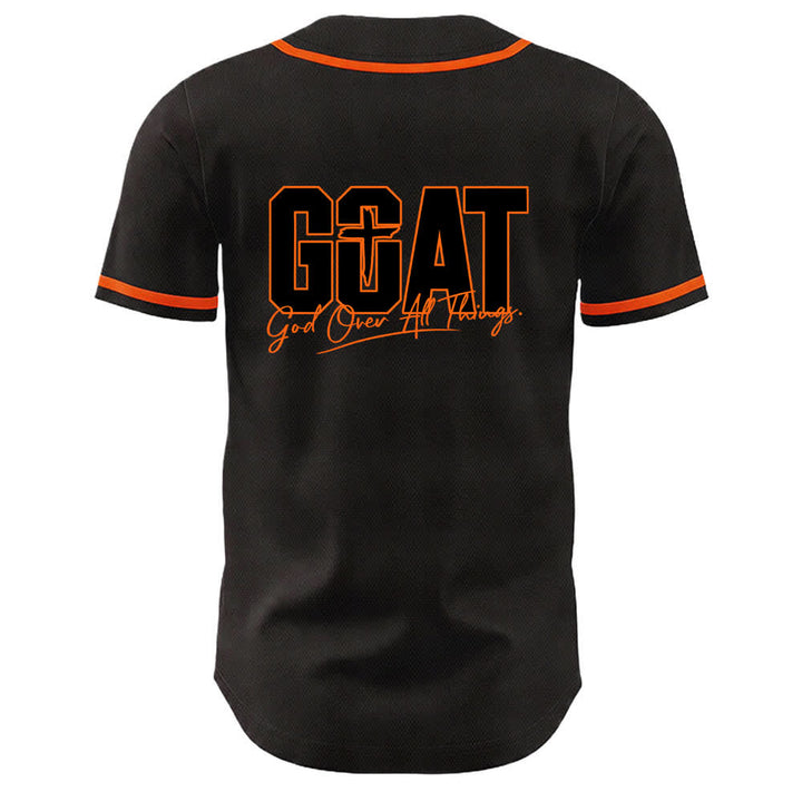 Christianartworkshop GOAT God Over All Things Simple Cross Unisex Baseball Jersey - image 10