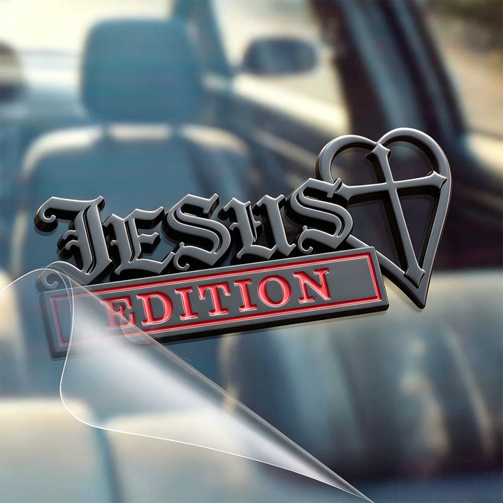 Christianartworkshop 3D Metal Jesus Heart Cross Car Sticker: Emblem of Firm Heavenly Conviction - image 5
