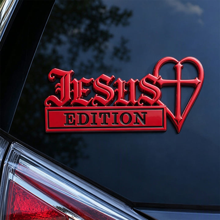 Christianartworkshop 3D Metal Jesus Heart Cross Car Sticker: Emblem of Firm Heavenly Conviction - image 8