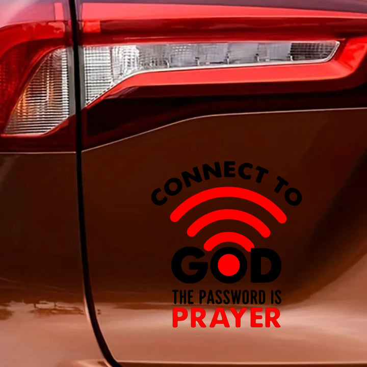 Christianartworkshop WiFi Symbol Prayer Connection Car Sticker: Emblem of Joyful Heavenly Communion - image 5