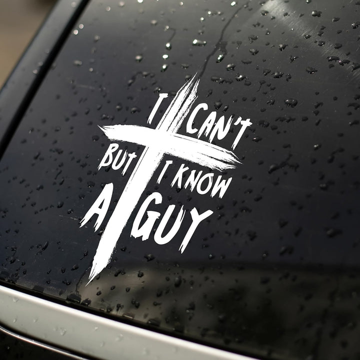 Christianartworkshop Distressed Texture Cross Faith Vehicle Decal: Charm of Rugged Heavenly Testimony - image 0