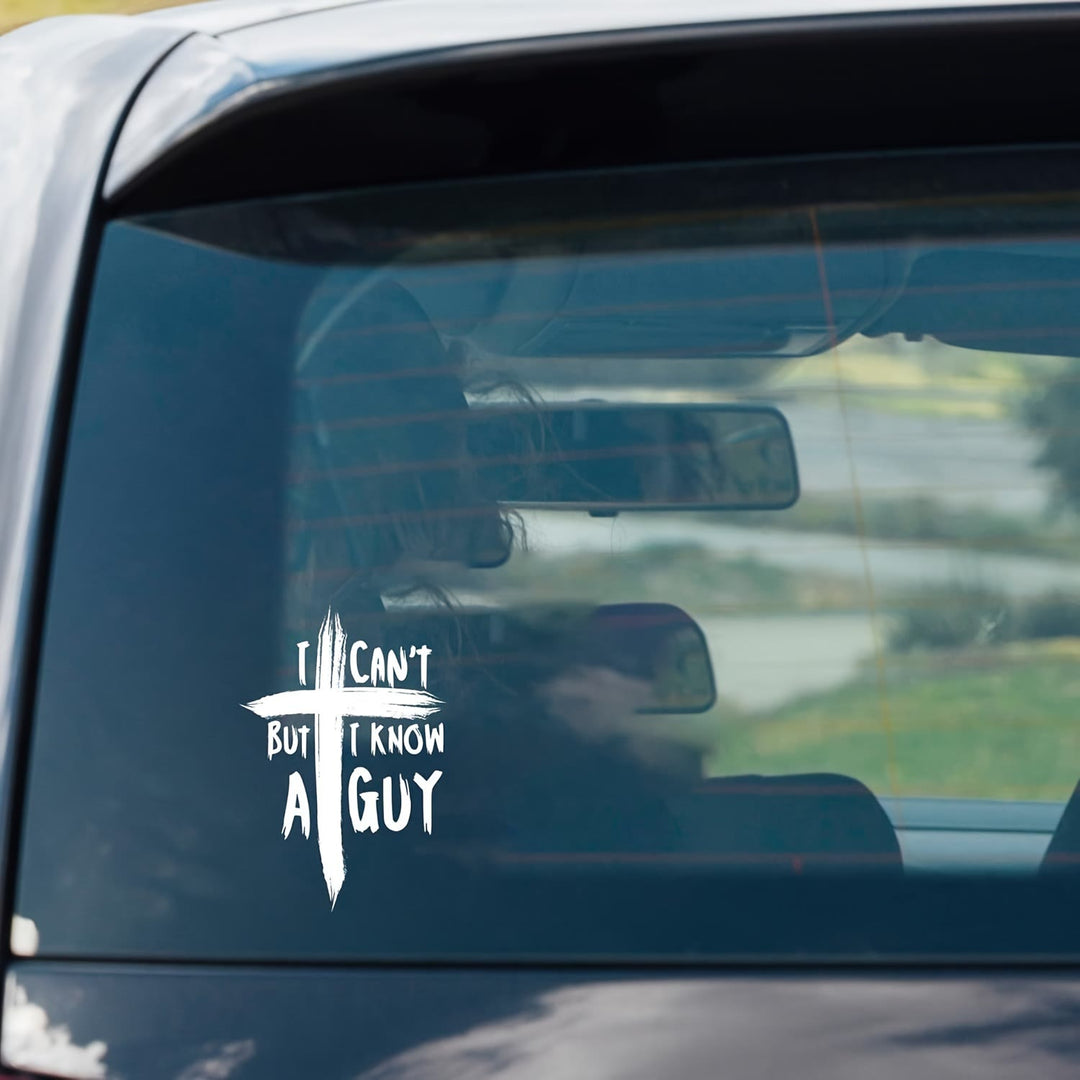 Christianartworkshop Distressed Texture Cross Faith Vehicle Decal: Charm of Rugged Heavenly Testimony - image 2