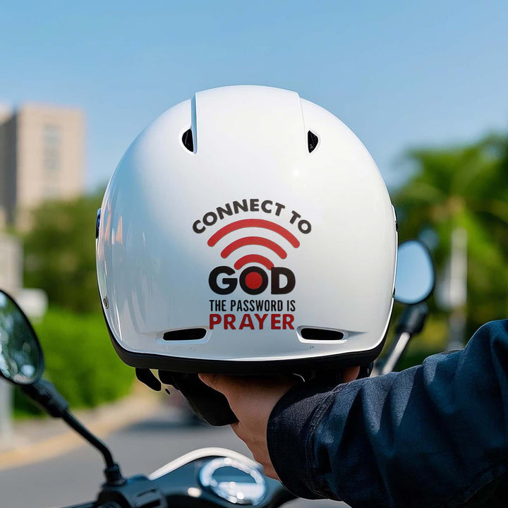 Christianartworkshop WiFi Symbol Prayer Connection Car Sticker: Emblem of Joyful Heavenly Communion - image 0