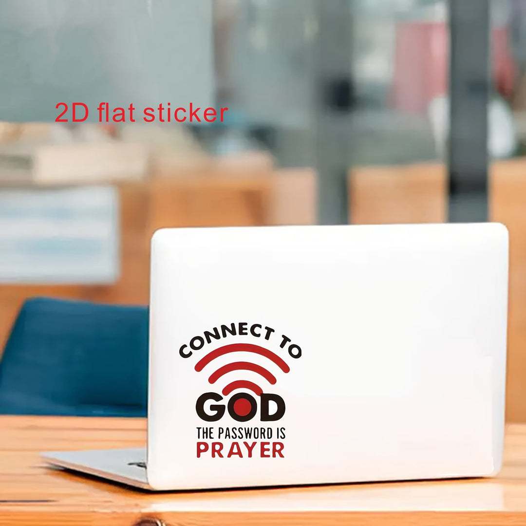 Christianartworkshop WiFi Symbol Prayer Connection Car Sticker: Emblem of Joyful Heavenly Communion - image 8