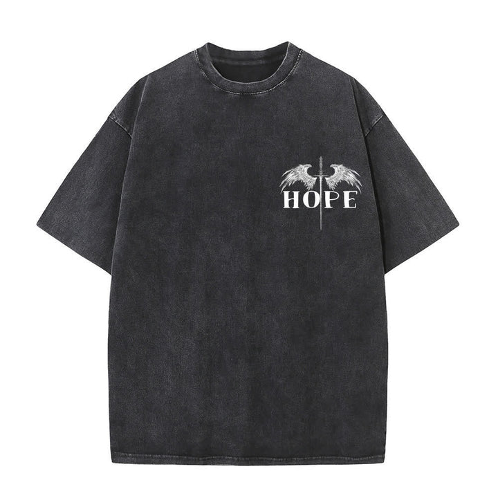Christianartworkshop Isaiah 54:17 Wings Of Hope Washed T-Shirt - image 2