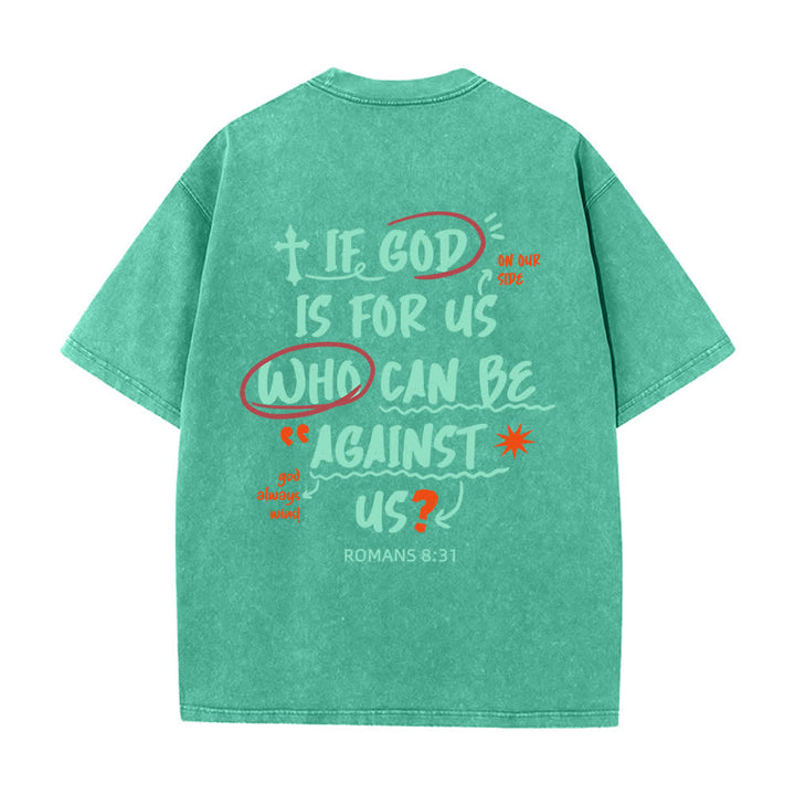 Christianartworkshop If God Is For Us Boxy Washed T Shirt - image 7