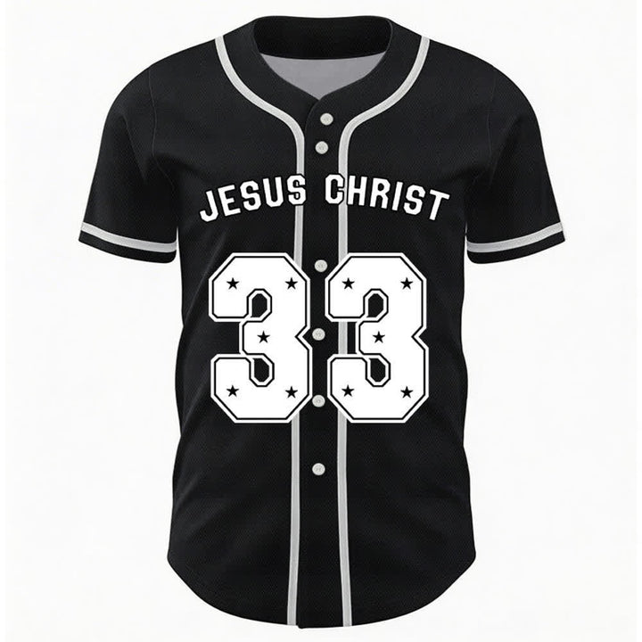 Christianartworkshop Jesus Christ 33 Light Blue Mesh Baseball Jersey - image 8