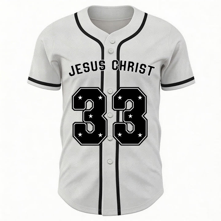 Christianartworkshop Jesus Christ 33 Light Blue Mesh Baseball Jersey - image 15