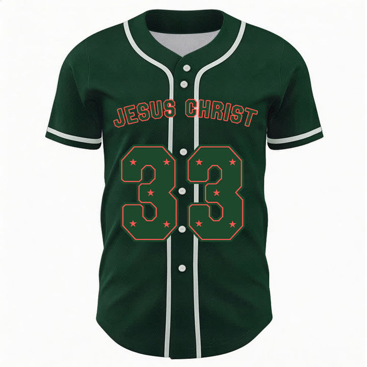 Christianartworkshop Jesus Christ 33 Light Blue Mesh Baseball Jersey - image 36