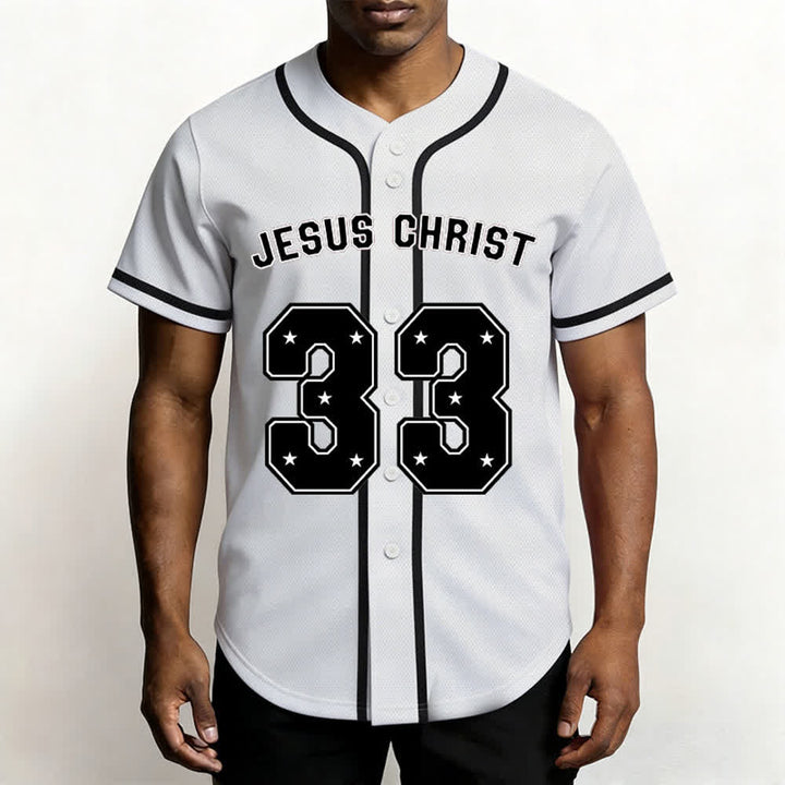 Christianartworkshop Jesus Christ 33 Light Blue Baseball Jersey - image 19