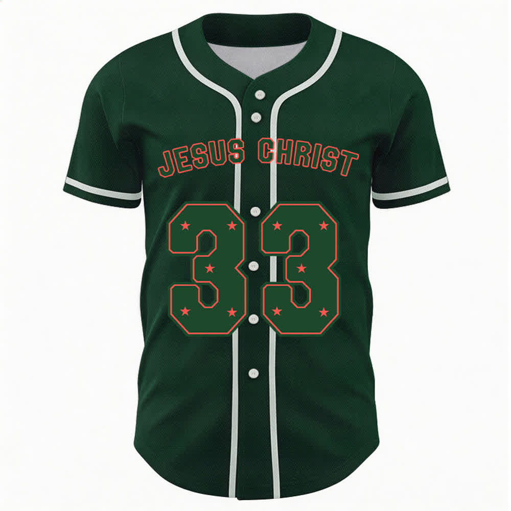 Christianartworkshop Jesus Christ 33 Light Blue Baseball Jersey - image 36