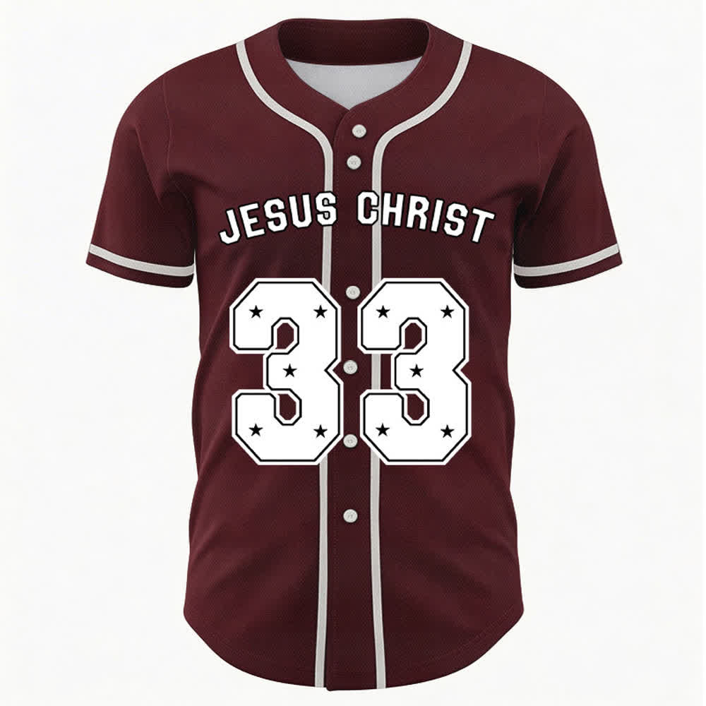 Christianartworkshop Jesus Christ 33 Light Blue Mesh Baseball Jersey - image 29
