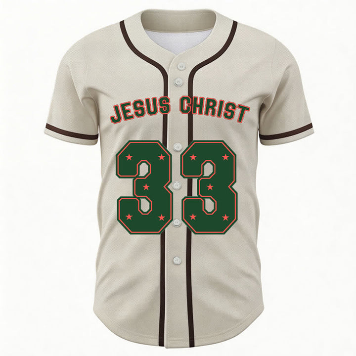 Christianartworkshop Jesus Christ 33 Light Blue Mesh Baseball Jersey - image 22