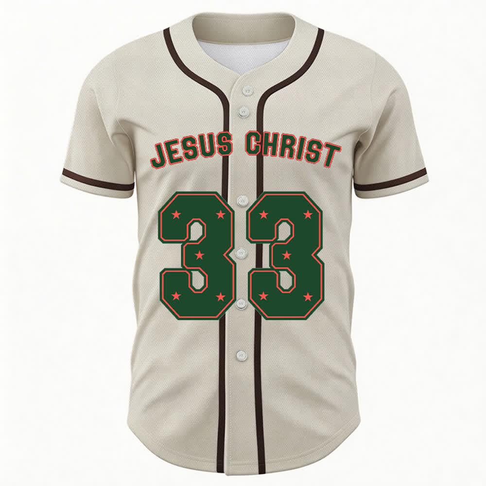 Christianartworkshop Jesus Christ 33 Light Blue Baseball Jersey - image 22