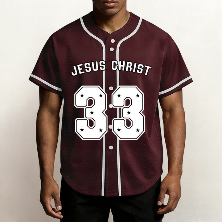 Christianartworkshop Jesus Christ 33 Light Blue Mesh Baseball Jersey - image 33